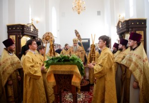 Божественная литургия в Свято-Иоанновском женском монастыре села Алексеевка Хвалынского района