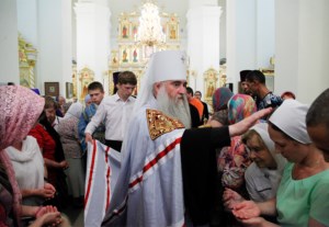 Всенощное бдение с чином Погребения Божией Матери в Свято-Троицком кафедральном соборе г. Вольска