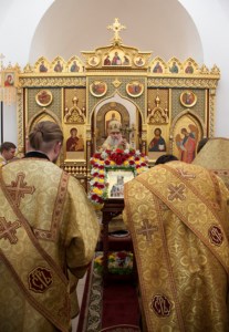 Божественная литургия в храме во имя святителя Луки (Войно-Ясенецкого), исповедника, при 3-й городской клинической больнице г. Саратова