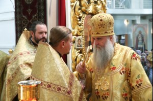 Божественная литургия в храме во имя Всех Святых, в земле Российской просиявших, г. Саратова