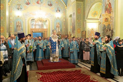 Всенощное бдение в Покровском храме г. Саратова