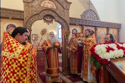 Божественная литургия в храме Воскресения Христова г. Саратова