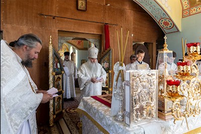 Божественная литургия в Вознесенско-Пантелеимоновском храме с. Усть-Курдюм Саратовского района