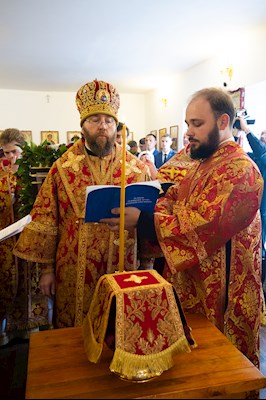 Митрополит Игнатий совершил Великое освящение храма Архангела Михаила с. Курдюм и первую Божественную литургию в новоосвященном храме