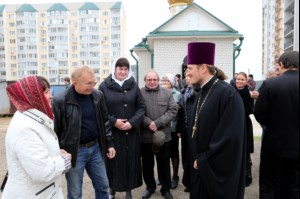 Божественная литургия в храме во имя преподобного Сергия Радонежского поселок Юбилейный г.Саратова