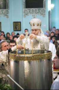 В праздник Крещения Господня Митрополит Лонгин совершил Божественную литургию и Чин Великого освящения воды