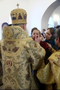 Божественная литургия в храме в честь Благовещения Пресвятой Богородицы г.Саратова
