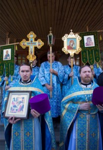 Божественная литургия в храме в честь Рождества Пресвятой Богородицы г.Саратова