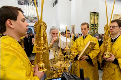 Всенощное бдение в храме святителя Спиридона Тримифунтского г. Саратова