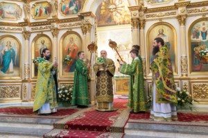 Божественная литургия в храме в честь Покрова Пресвятой Богородицы г. Саратова