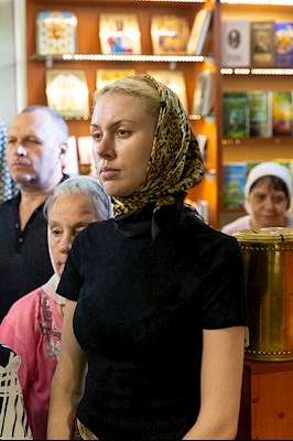 Божественная литургия в храме во имя великомученика и целителя Пантелеимона г. Саратова