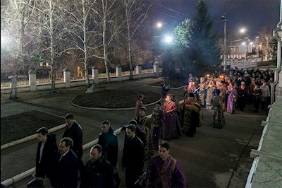 Всенощное бдение в храме в честь Сошествия Святого Духа г. Саратова