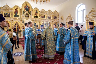 Всенощное бдение в храме в честь Казанской иконы Божией Матери р.п. Татищево
