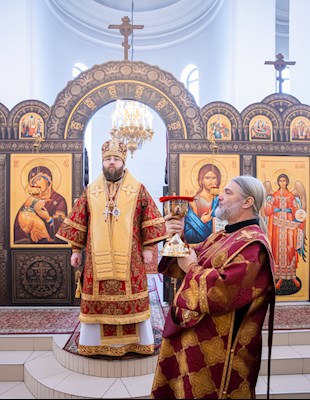 Митрополит Игнатий совершил Божественную литургию в Петропавловском храме Саратова