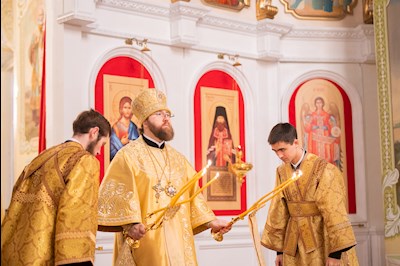 Митрополит Игнатий совершил Божественную литургию и молебен на новый год в Покровском соборе г. Саратова
