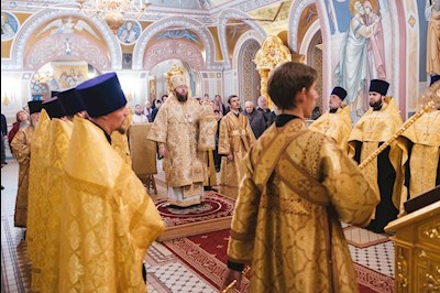 Всенощное бдение в Свято-Троицком кафедральном соборе г. Саратова