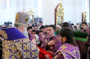 Божественная литургия в храме великомученика Георгия Победоносца г. Саратова