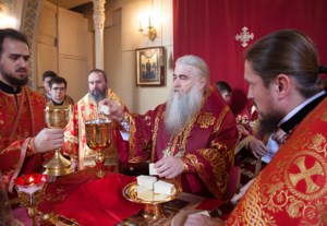 Божественная литургия в Свято-Троицком кафедральном соборе г. Покровска