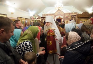 Всенощное бдение в храме во имя священномученика Космы Саратовского г. Саратова