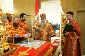 Чин Великого освящения и Божественная литургия в храме в честь Владимирской иконы Божией Матери Владимирского женского монастыря г. Вольска
