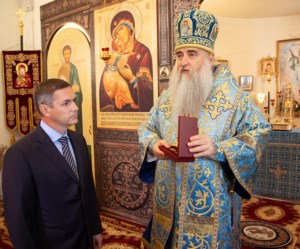Божественная литургия в храме в честь Владимирской иконы Божией Матери с. Багаевка Саратовского района