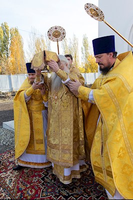 Великое освящение храма Сорока Севастийских мучеников г. Саратова и Божественная литургия в новоосвященном храме