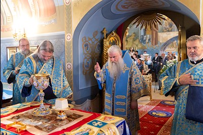 Божественная литургия в Свято-Троицком кафедральном соборе г. Саратова