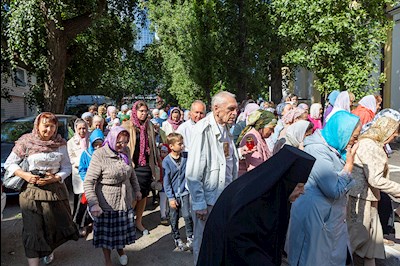 Божественная литургия в храме во имя пророка Божия Илии на Ильинской площади г. Саратова