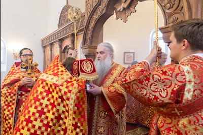 Божественная литургия в храме Воскресения Христова г. Саратова