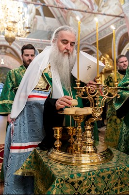 Всенощное бдение в Свято-Троицком кафедральном соборе г. Саратова