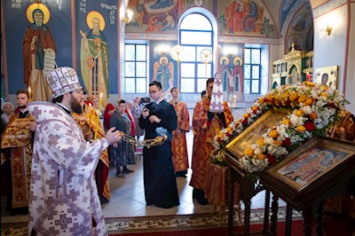 Митрополит Игнатий совершил всенощное бдение в Свято-Никольском мужском монастыре г. Саратова