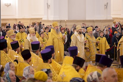 Всенощное бдение в Спасском кафедральном соборе г. Пензы