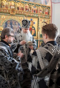 Литургия Преждеосвященных Даров в Свято-Никольском мужском монастыре г.Саратова