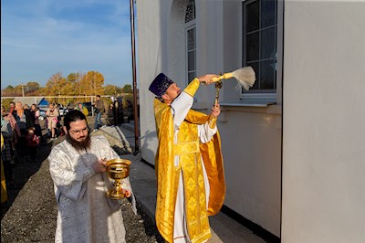 Великое освящение храма Сорока Севастийских мучеников г. Саратова и Божественная литургия в новоосвященном храме
