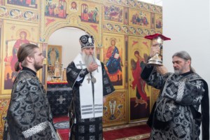 Литургия Преждеосвященных Даров в храме во имя святителя Митрофана Воронежского г. Саратова