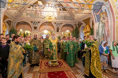 Всенощное бдение в Свято-Троицком кафедральном соборе г.Саратова