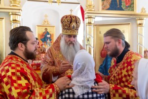 Божественная литургия в храме в честь Воскресения Христова с. Ивано-Языковка Аткарского района
