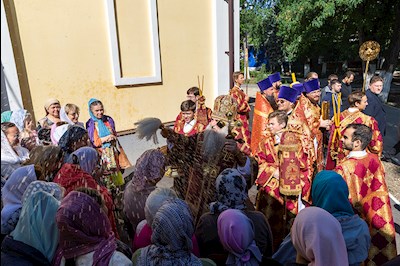 Божественная литургия в храме во имя пророка Божия Илии на Ильинской площади г. Саратова