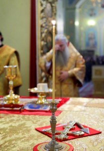 Божественная литургия в храме в честь Покрова Пресвятой Богородицы г. Саратова