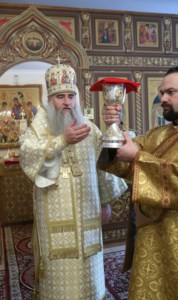 Божественная литургия в храме в честь иконы Божией Матери «Скоропослушница» г.Шиханы Вольского района
