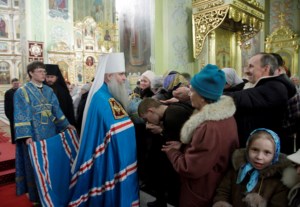 Всенощное бдение в храме в честь Покрова Пресвятой Богородицы г.Саратова