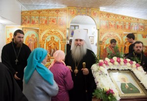 Божественная литургия в храме во имя святой блаженной Матроны Московской п.Красный Октябрь Саратовского района