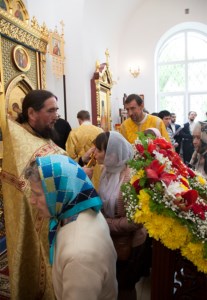 Божественная литургия в храме во имя святителя Луки (Войно-Ясенецкого), исповедника, при 3-й городской клинической больнице г. Саратова