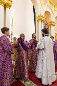 Божественная литургия в храме святителя Спиридона Тримифунтского г. Саратова