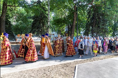 Божественная литургия в храме во имя пророка Божия Илии на Ильинской площади г. Саратова