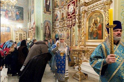 Всенощное бдение в храме Покрова Пресвятой Богородицы г. Саратова