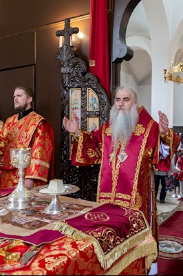 Божественная литургия в храме в честь иконы Божией Матери «Всех скорбящих Радость» г. Саратова