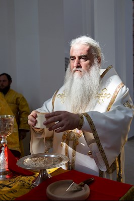 Божественная литургия в храме святителя Тихона, Епископа Воронежского, Задонского чудотворца г. Саратова