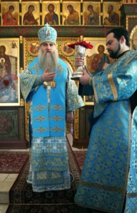 Божественная литургия на Архиерейском подворье – храме в честь иконы Божией Матери «Утоли моя печали» г.Саратова