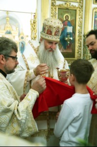 Божественная литургия в храме во имя Архангела Михаила с. Михайловка Саратовского района